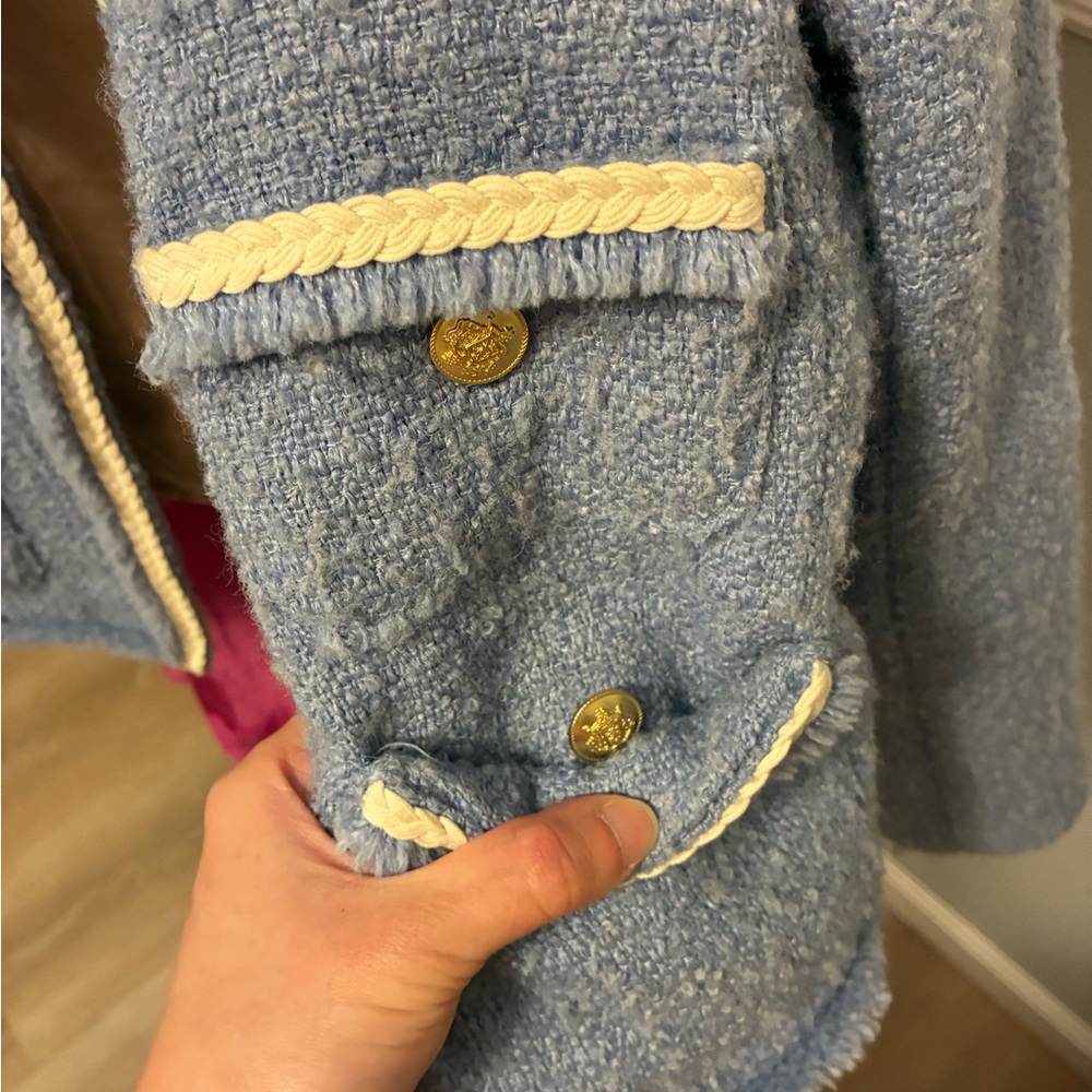 J. Crew France’s Lady Jacket Pale Seascape Maritime Tweed SIZE 2 - Picture 9 of 10